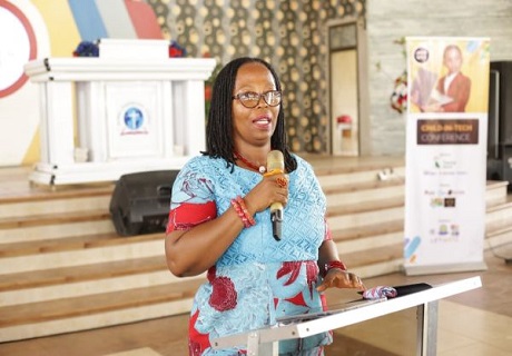 Mrs. Celestine Agordo speaking